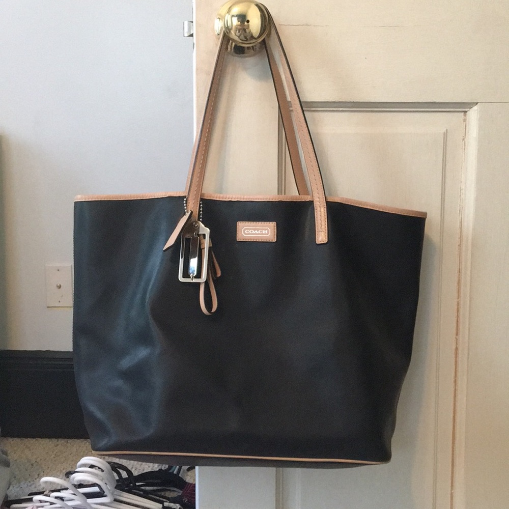 100% Leather Coach Handbag